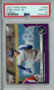 PSA 10 GEM-MT Bobby Witt Jr. 2022 Topps Now #1006 Rookie Card Purple #11/25 - Picture 1 of 1