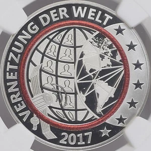 GERMANY. 2017, Medal, Silver - NGC PF70 - Top Pop 🥇 Planet Earth, Networking - Picture 1 of 6