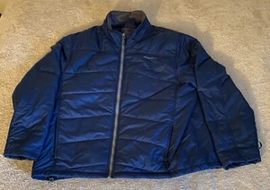 Eddie Bauer Blue Puffer Jacket Coat Mens 2XL Very Big - Picture 1 of 13