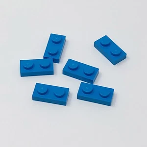 3023 LEGO Parts Plate 1x2 DARK AZURE Azur (6) - Picture 1 of 1