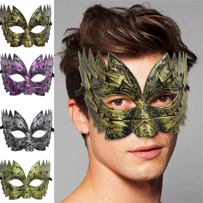 Masquerade Vintage Mask Funny Party Half Face Mask Men - Image 1 of 4