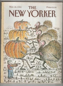 The New Yorker Mag Halloween/Thanksgiving Cover November 26 1984 110321nonr - Imagen 1 de 2
