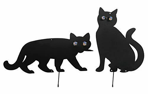 WENKO Katzen Vogelschreck - Schwarz, 2er Set