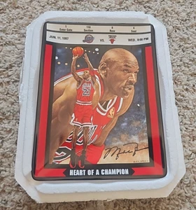 1997 Michael Jordan "HEART OF A CHAMPION" Collector Plate Bradford EX/Upper Deck - Picture 1 of 4