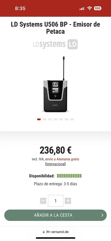 petaca ld systems u506 MD - Imagen 1 de 2