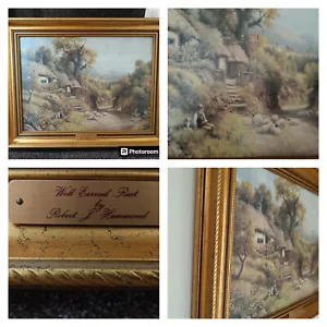 Descanso bien ganado por Robert John Hammond 1879-1911 marco ornamentado colección Norfolk - Imagen 1 de 24