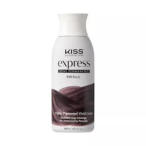 Kiss Express Semi-Permanent Hair Color 100mL (3.5 US fl.oz) (1 Count, Black) - Picture 1 of 3