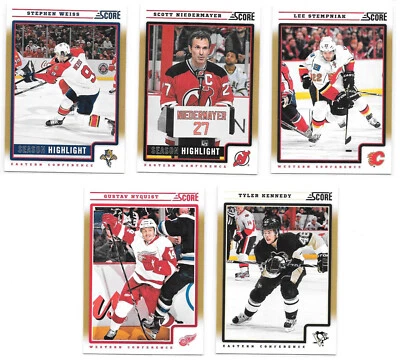 Lot of 5 2012-13 Score Gold Rush Inserts Weiss Niedermayer Stemniak Nyquist - Image 1 of 2