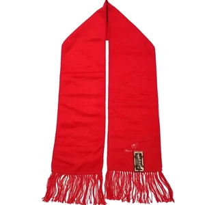 Alpaca Camargo Alpaca Wool Scarf Red Fringe Peru Soft Lightweight 72" New Tags - Picture 1 of 6
