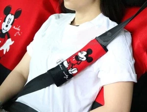 Disney Mickey Mouse seat belt covers (pair) plus superb home/car cushion 28cm - Picture 1 of 3
