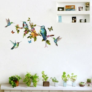 Living Room Flower Vine Bird Cage Wall Sticker Removable Accessories Wall Art - Picture 1 of 8