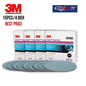3M (4 Box/15pcs) Trizact 5000-#30662  Hookit Foam Discs, 6" Same Day Shipping‼️ - Picture 1 of 5