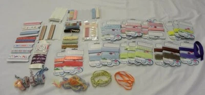 Gingham & Chenille colorful ribbons stings yarn lot and more variety  - Image 1 of 4