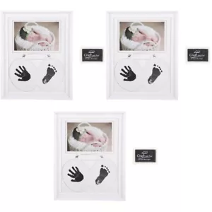 3 Stück Baby-Hand- und Fußabdruck-Bilderrahmen, Baby-Meilenstein-Bilderrahmen, - Bild 1 von 12