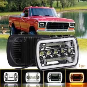 Fit Ford F-150 F-250 F-350 1978-1986 Chrome LED Headlight Hi-Lo DRL Turn Signal - Picture 1 of 12