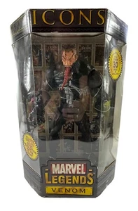 12" Venom Unmasked Marvel Legends Icons Tongue 2006 Toy Biz versiegelt neu in Verpackung - Bild 1 von 10