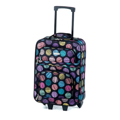 Equipaje de mano forrado con ruedas Geoffrey Beene Rainbow Dots 19" nuevo Foto 1 de 4