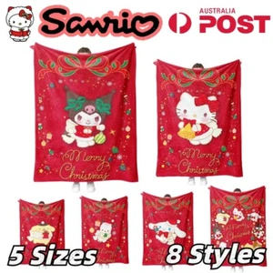 Sanrio Kuromi Flannel Blanket Throw Hello Kitty Christmas Bed Sofa Soft Bedding - Picture 1 of 14