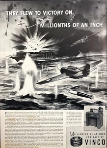 Vinco Gages for the War Effort Millionths of an Inch WW II Vintage Print Ad 1943 - Picture 1 of 7