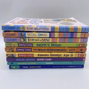 Beverly Cleary Books Lot of 9 Paperbacks Ramona Ralph Mouse Socks Mr Henshaw - Picture 1 of 12