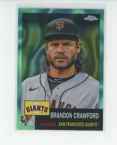 BRANDON CRAWFORD 2022 Topps Chrome Platinum aqua Wave Refractor /299 - Picture 1 of 2