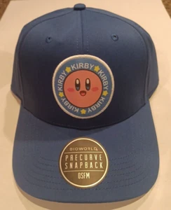 KIRBY Nintendo BASEBALL CAP BLAU BIOWORLD PRECURVE SNAPBACK OSFM MÜTZE - NEU mit Etikett - Bild 1 von 4