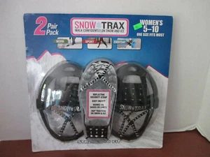 SNOW TRAX ~ 2 Paar Stretch passend für SCHNEE/EIS TRAKTION ~ Damen 5-10 ~ BRANDNEU - Bild 1 von 1