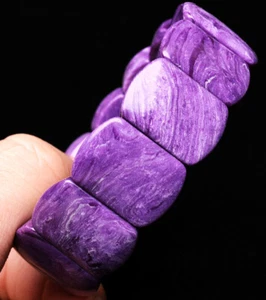 20.2*7.7*14.8mm Natural Purple Charoite Crystal Gemstone Bangle Bracelet AAA - Picture 1 of 6