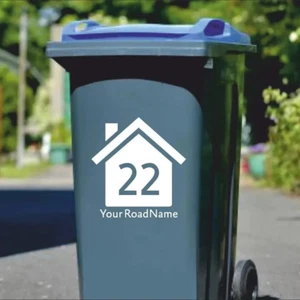 Custom Bin Number Stickers – Vinyl Decal for Wheelie Bins - Picture 1 of 7