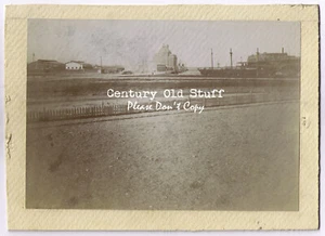 Copenhagen, Denmark - Antique Photo of Midtermolen, Silo Warehouse, Ships - Picture 1 of 2