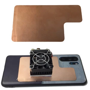 Plaque de refroidissement de téléphone portable universelle pour smartphone radiateur cuivre coussin de refroidissement - Photo 1 sur 9