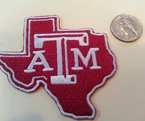 Texas A&M  Aggies vintage embroidered iron on patch 3" - Picture 1 of 2