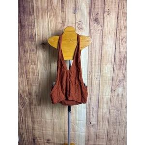 Abercrombie and Fitch Linen Cropped Halter Top Rust Color Size XL - Picture 1 of 5