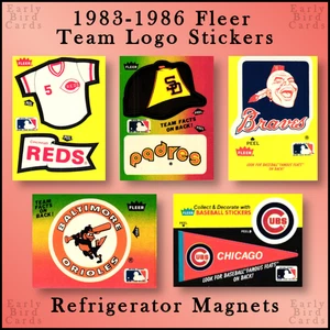 1983-86 Fleer Baseball Team Stickers / REFRIGERATOR MAGNETS / Pick Your Magnets - Picture 1 of 208