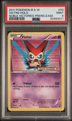 Pokémon Black & White Noble Victories #43 Victini Holo Prerelease PSA 9 (2011) - Image 1 of 2