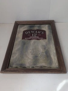 Vintage Dewar's Ancestor Blended Scotch Whisky verspiegelt Werbung Wanddeko  - Bild 1 von 8