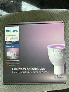 Philips Hue Blanco y Color Ambiance Starter Kit: Bombilla Inteligente Paquete de 3 LED GU10 - Imagen 1 de 5
