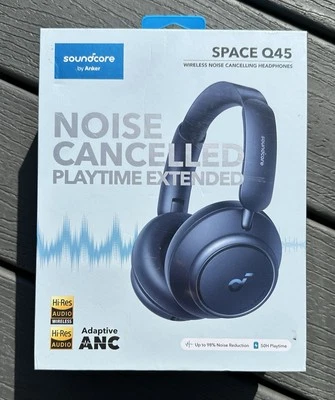 Soundcore By Anker Space Q45 Wireless Noise Cancelling Headphones BRAND NEW Blue