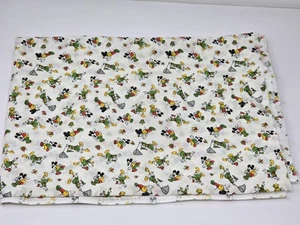 Vintage Disney Mickey Mouse & Donald Duck Cotton Fabric Butterflies Net 45 X 60” - Picture 1 of 3
