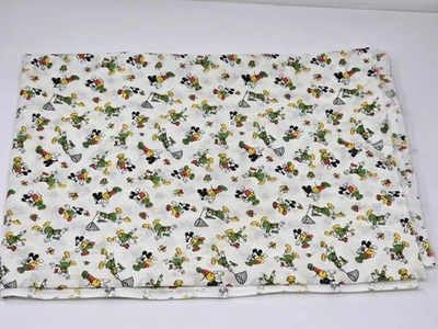 Vintage Disney Mickey Mouse & Donald Duck Cotton Fabric Butterflies Net 45 X 60” - Image 1 of 3