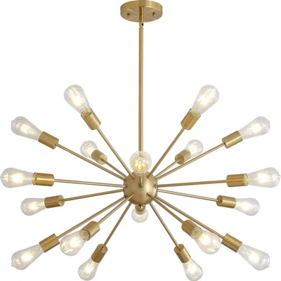 Lámparas Sputnik Mid-Century 18 luces, moderno montaje semi empotrado techo Li... Foto 1 de 4