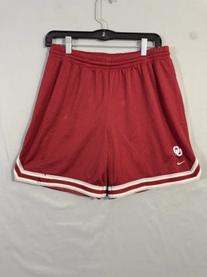 Oklahoma Sooners Shorts Mens Medium Red NCAA Basketball Mesh Nike Team Sooner OU - Image 1 of 4