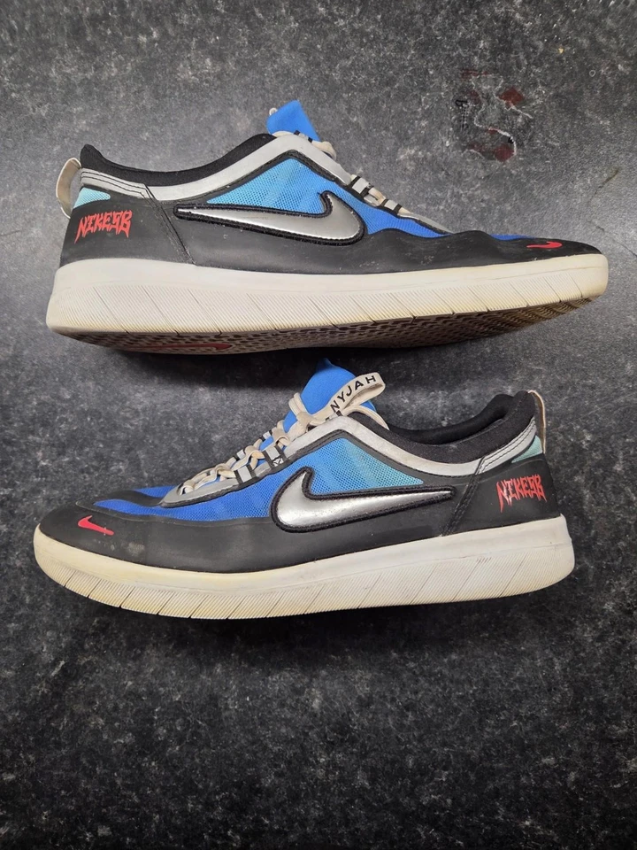 Nike SB Nyjah Free 2 Prem Samborghini Trainers UK Size 9 Black Blue DC9104-400 - Image 1 of 4