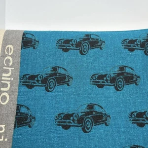 Etsuko Furuya echino Mini Car Fabric 110×48cm Automobile Print Rare Collectible - Picture 1 of 5