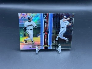 Albert Belle and Barry Bonds 1999 Topps Finest refractor de pantalla dividida con revestimiento - Imagen 1 de 2