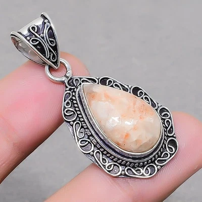 Pietra del sole pietra preziosa fatta a mano regalo fidanzamento gioielli... - Immagine 1 di 4