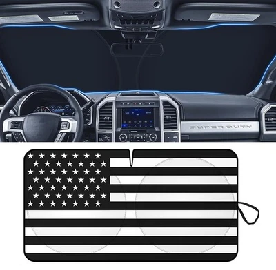 Para Ford F250 F350 Acessórios Grande Bandeira dos EUA Carro SUV Pára-brisa Capa para Guarda-sol - Imagem 1 de 4