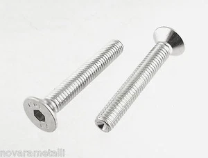 100 viti Brugola Testa Piana Svasata M4x12 zincate10.9  - Foto 1 di 1