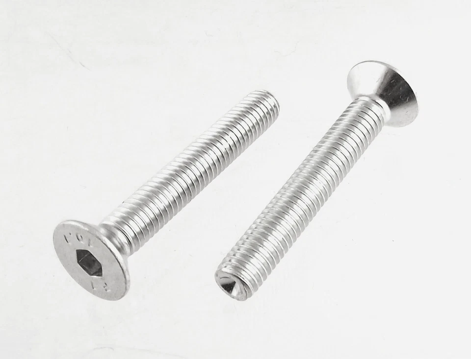 100 viti Brugola Testa Piana Svasata M4x12 zincate10.9  - Immagine 1 di 1