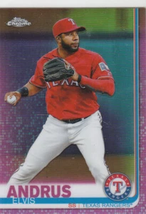 2019 Topps Chrome Pink Refractor #157 Elvis Andrus - Picture 1 of 1